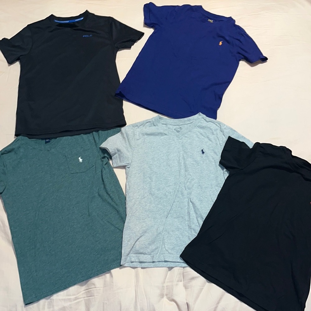 POLO RALPH LAUREN BOYS SIZE 7 T-SHIRT BUNDLE